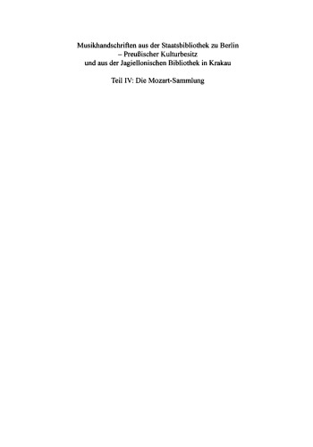 Die Mozartsammlung Katalog Und Einfuhrung Zur Mikroficheedition Schmidthensel Roland Dieter Eds