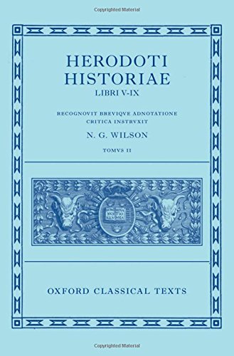Herodoti Historiae Libri Vix 1st Edition Herodotus N G Wilson Ed