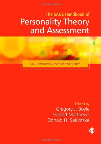 The Sage Handbook Of Personality Theory Assessment Vol 1 Personality Theories Models 1st Edition Gregory J Boyle