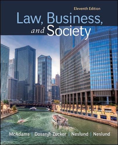 Law Business And Society 11th Edition Tony Mcadams