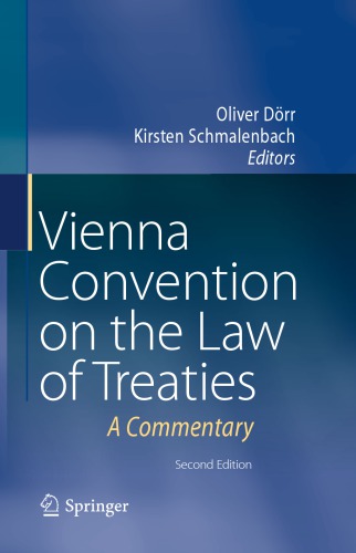 Vienna Convention On The Law Of Treaties A Commentary 2nd Oliver Drr