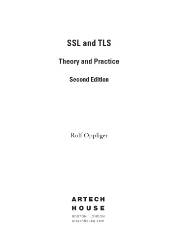 Ssl And Tls Theory And Practice 2nd Rolf Oppliger