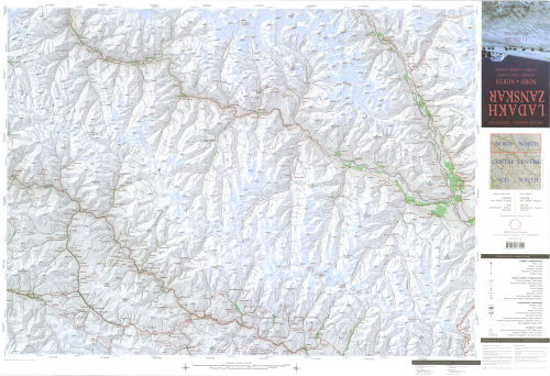 Trekking Map Ladakhzanskar North Nubra Lower Ladakh Abram Pointet