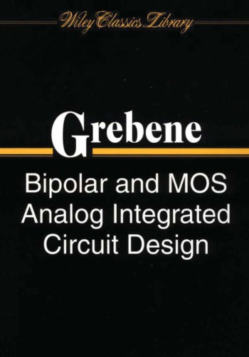 Bipolar And Mos Analog Integrated Circuits Design Alan Grebene