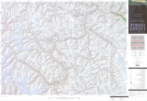 Trekking Map Ladakhzanskar Center Leh Padum Pangong Abram Pointet