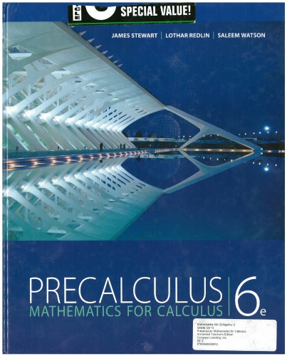 Precalculus Mathematics For Calculus Teacher Edition 6th Edition James Stewart