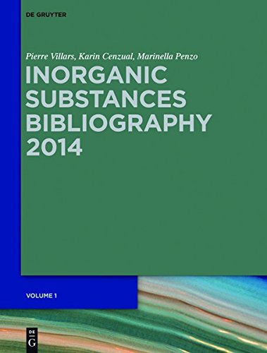 Inorganic Substances Bibliography Pierre Villars Karin Cenzual