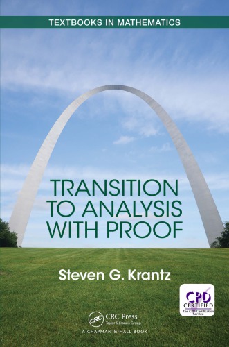 Transition To Analysis With Proof 1st Edition Krantz Steven George