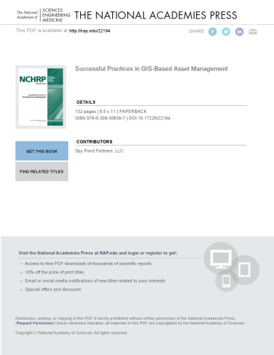 Successful Practices In Gisbased Asset Management Hall James P