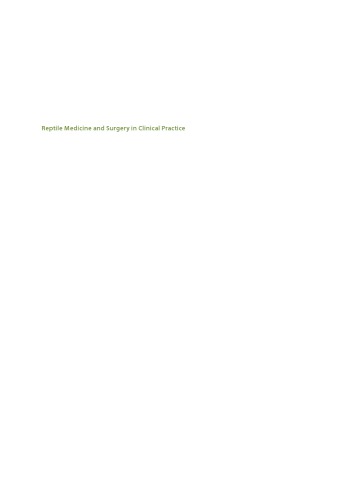 Reptile Medicine And Surgery In Clinical Practice Carmel Brendan Doneley