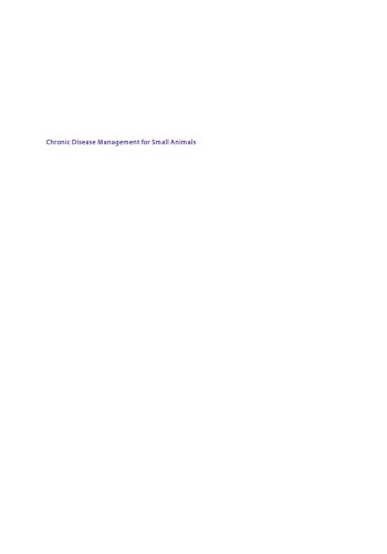 Chronic Disease Management For Small Animals Gram Dunbar Lobetti
