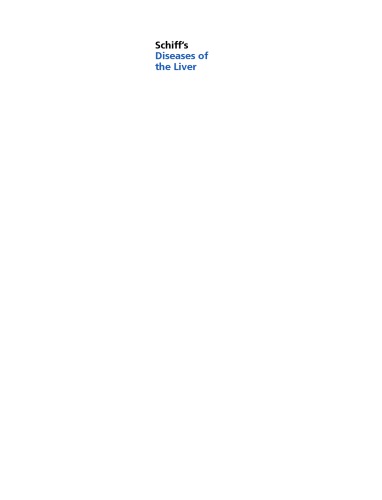 Schiffs Diseases Of The Liver Twelfth Edition Maddrey Willis C Reddy
