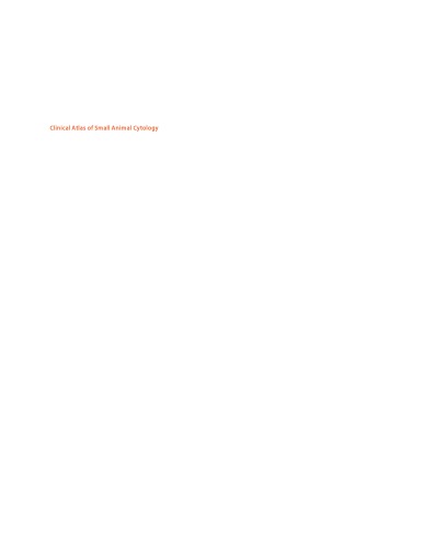 Clinical Atlas Of Small Animal Cytology Burton Andrew G