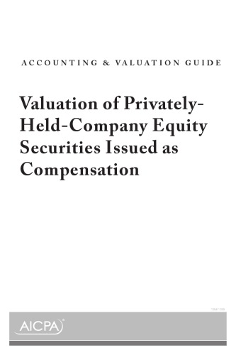 Valuation Of Privatelyheldcompany Equity Securities Issued As Compensation Aicpa