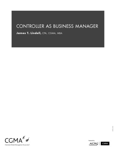Controller As Business Manager Lindell James