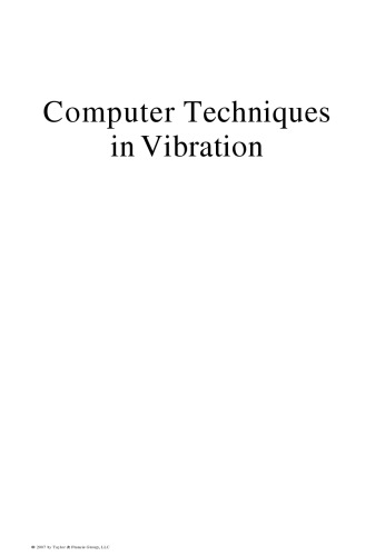 Computer Techniques In Vibration De Silva Clarence W