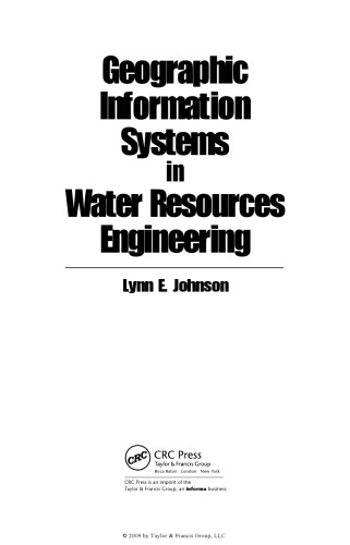 Geographic Information Systems In Water Resources Engineering 1st Johnson