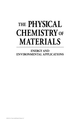 The Physical Chemistry Of Materials Energy And Environmental Applications 1st Roquemalherbe