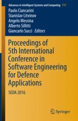 Proceedings Of 5th International Conference In Software Engineering For Defence Applications Seda 2016 1st Edition Paolo Ciancarini