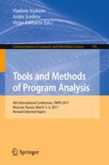 Tools And Methods Of Program Analysis 4th International Conference Tmpa 2017 Moscow Russia March 34 2017 Revised Selected Papers 1st Edition Vladimir Itsykson