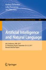 Artificial Intelligence And Natural Language 6th Conference Ainl 2017 St Petersburg Russia September 2023 2017 Revised Selected Papers 1st Edition Andrey Filchenkov