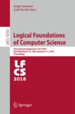 Logical Foundations Of Computer Science International Symposium Lfcs 2018 Deerfield Beach Fl Usa January 811 2018 Proceedings 1st Edition Sergei Artemov