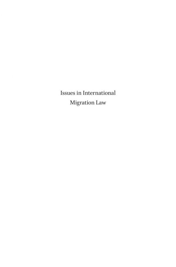 Issues In International Migration Law Richard Plender