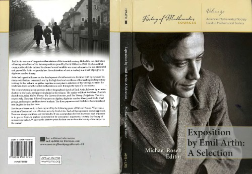 Exposition By Emil Artin A Selection Emil Artin Auth Michael Ira Rosen Ed