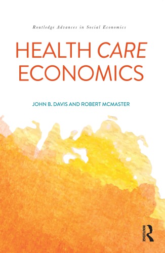Health Care Economics John B Davis Robert Mcmaster