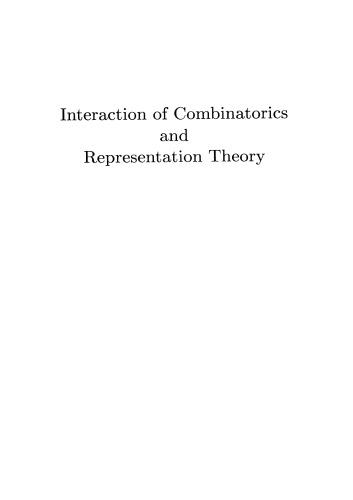 Interaction Of Combinatorics And Representation Theory John R Stembridge