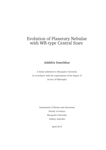 Evolution Of Planetary Nebulae With Wrtype Central Stars Ashkbiz Danehkar