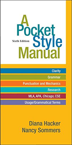 A Pocket Style Manual 6th Edition Diana Hacker Nancy Sommers