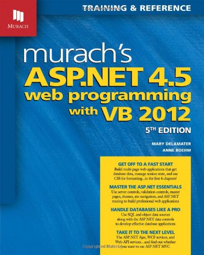 Murachs Aspnet 45 Web Programming With Vb 2012 Training Reference 5th Ed Boehm