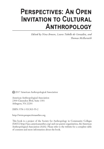 Perspectives An Open Invitation To Cultural Anthropology Nina Brown