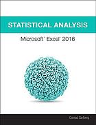 Statistical Analysis Microsoft Excel 2016 Carlberg Conrad George