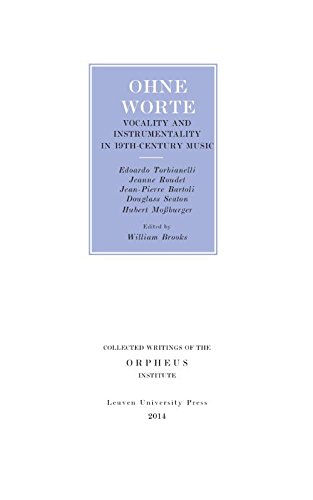 Ohne Worte Vocality And Instrumentality In 19thcentury Music 1st Edition Jeanpierre Bartoli