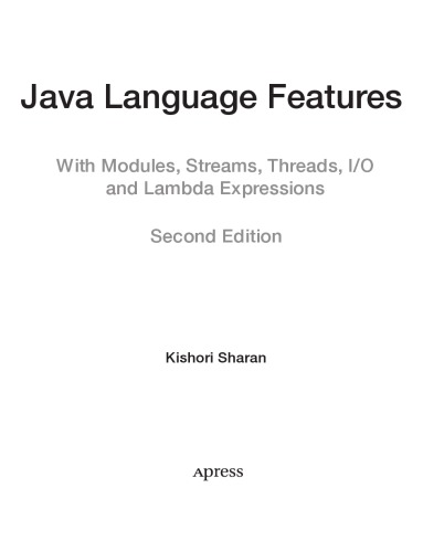 Java Language Features 2nd Kishori Sharan