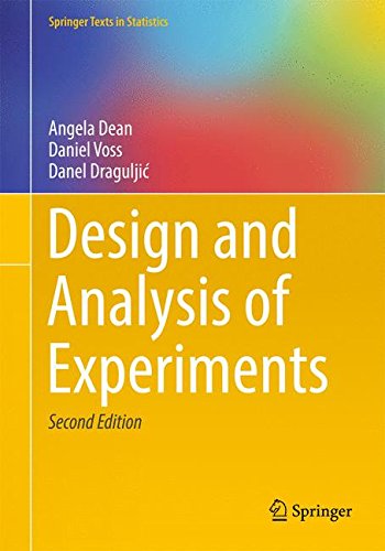 Design And Analysis Of Experiments 2nd Edition Angela Dean Daniel Voss