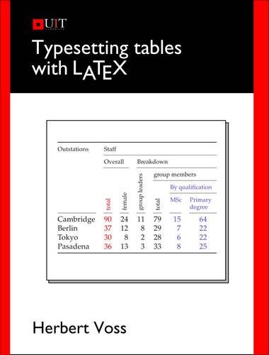 Typesetting Tables With Latex Herbert Voss