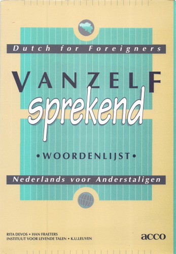 Vanzelfsprekend Nederlands Voor Anderstaligen Dutch For Foreigners Woordenlijst 5th Edition Rita Devos