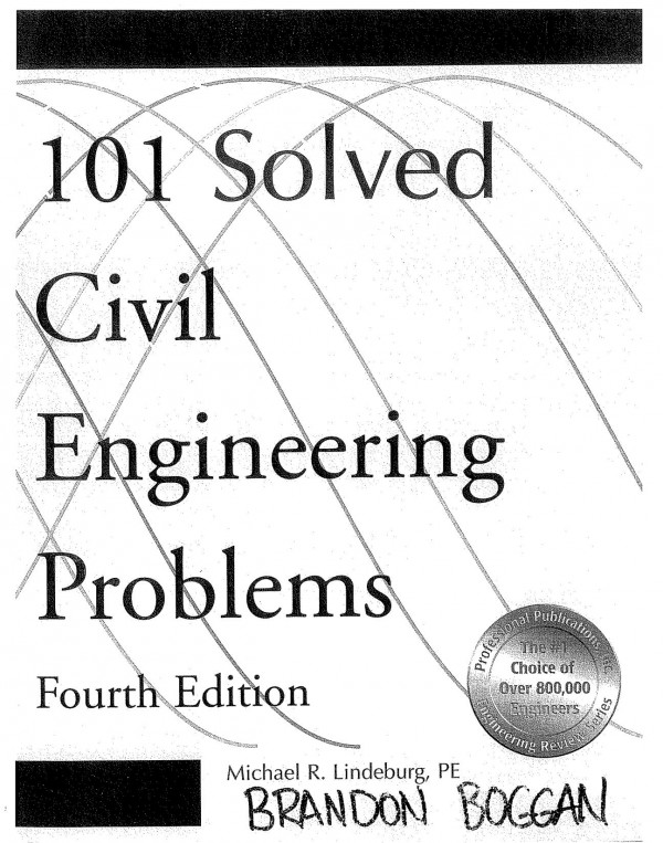 101 Solved Civil Engineering Problems 4th Edition Michael R Lindeburg
