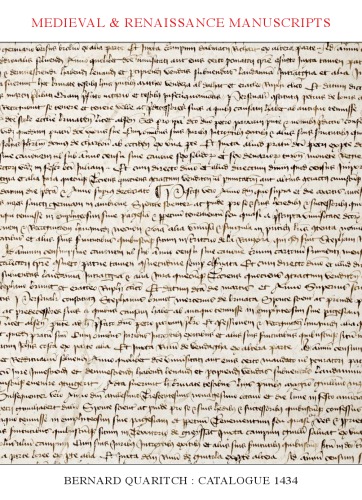 Medieval And Renaissance Manuscripts Catalogue 1434 Bernard Quaritch