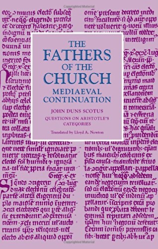 Questions On Aristotles Categories John Duns Scotus