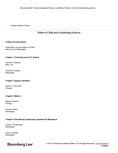 Federal Appellate Practice 2nd Phillip Allen Lacovara