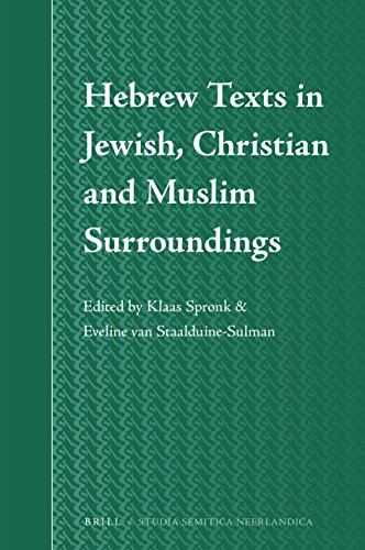 Hebrew Texts In Jewish Christian And Muslim Surroundings Vii 336 Pp Index Ed Klaas Spronk