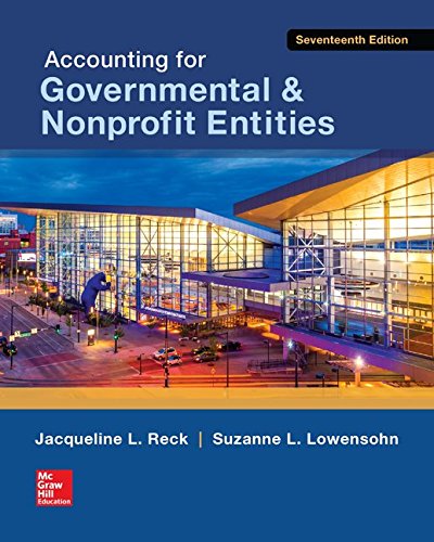 Accounting For Governmental Nonprofit Entities 17th Jacqueline L Reck