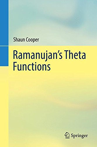Ramanujans Theta Functions 1st Ed 2017 Shaun Cooper