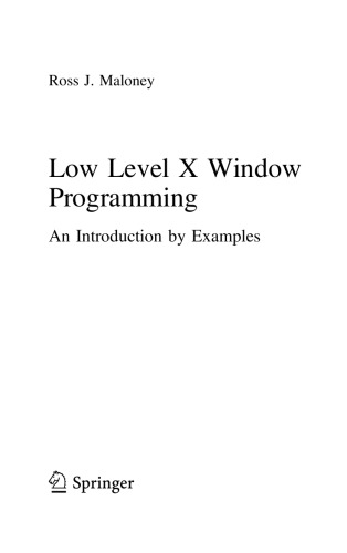 Low Level X Window Programming Ross J Maloney