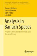 Analysis In Banach Spaces Volume Ii Probabilistic Methods And Operator Theory 1st Edition Tuomas Hytnen