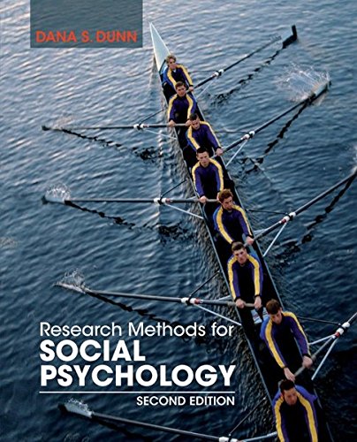 Research Methods For Social Psychology 2nd Edition Dana S Dunn